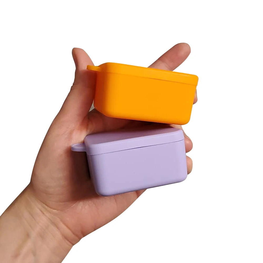 Salad Dressing Container To Go Silicone Snack Containers Leakproof Dips Sauce Container for Lunch Box