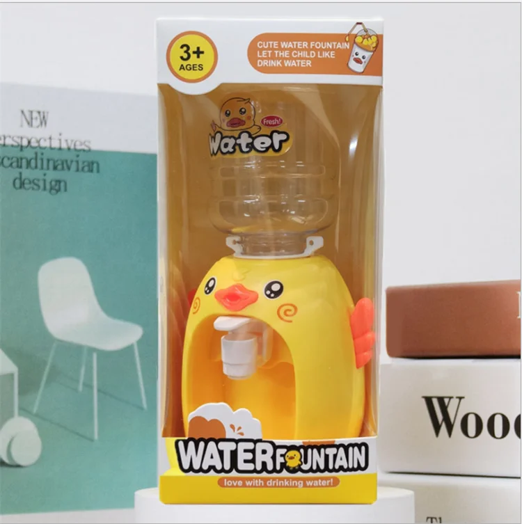 
Children mini fun water dispenser kids toy mini plastic cartoon animal pig frog duck drinking fountain dispenser toy 