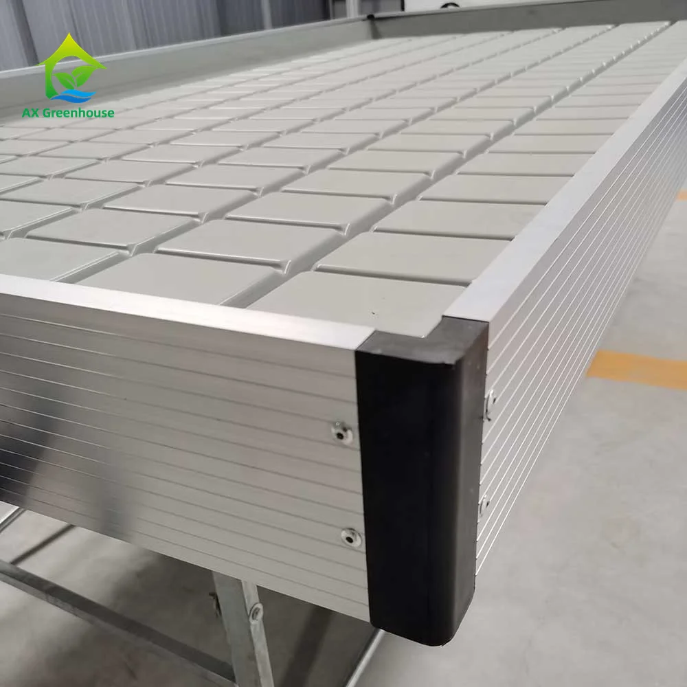 4x8 Indoor Hemp Growing Hydroponic System Movable Ebb Flow Seedling Rolling Benches Grow Table With Tray