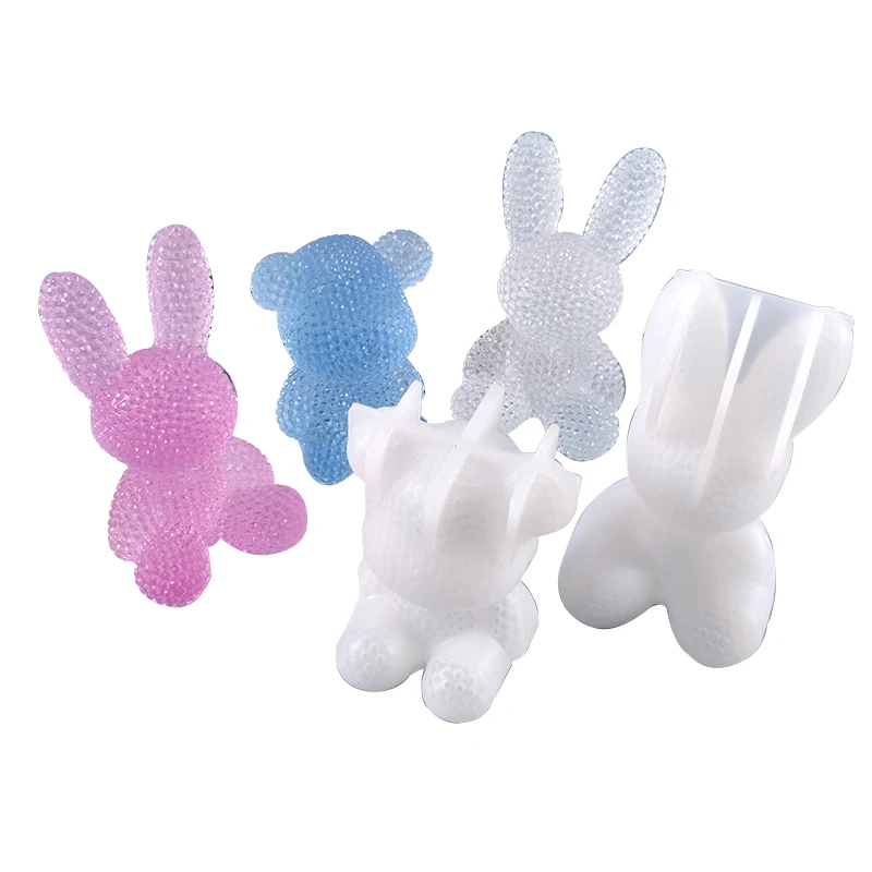  C-0139 Bling медведь формы Пасхальный кролик DIY Эпоксидной Смолы 3D животная