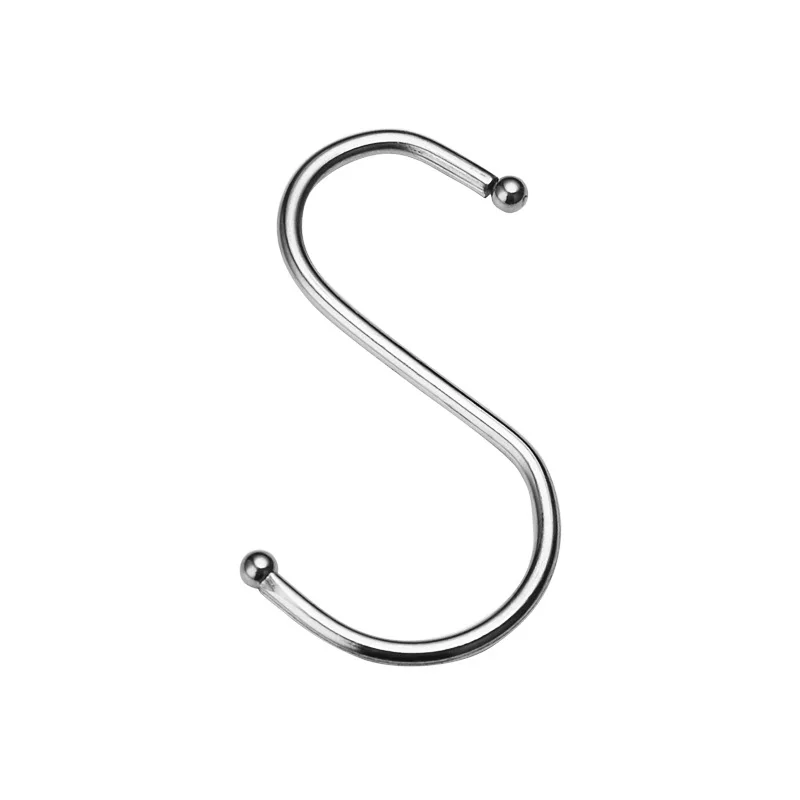 Stainless Steel Hanger S Hooks with Nickel Plating Sliver Metal with Plain Finish