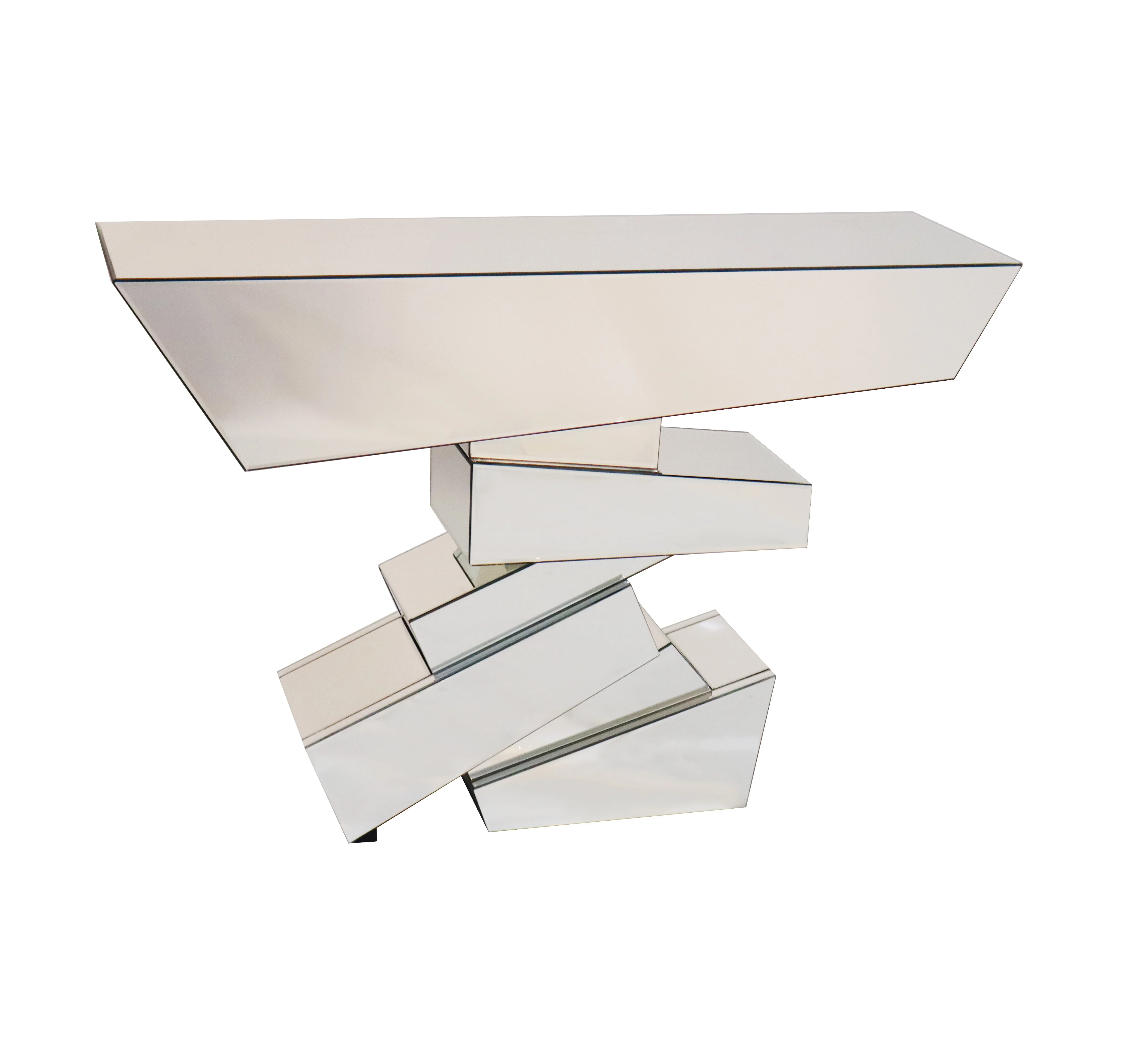 YG mirror Modern glass factory direct hot sale new style silver mirrored console table