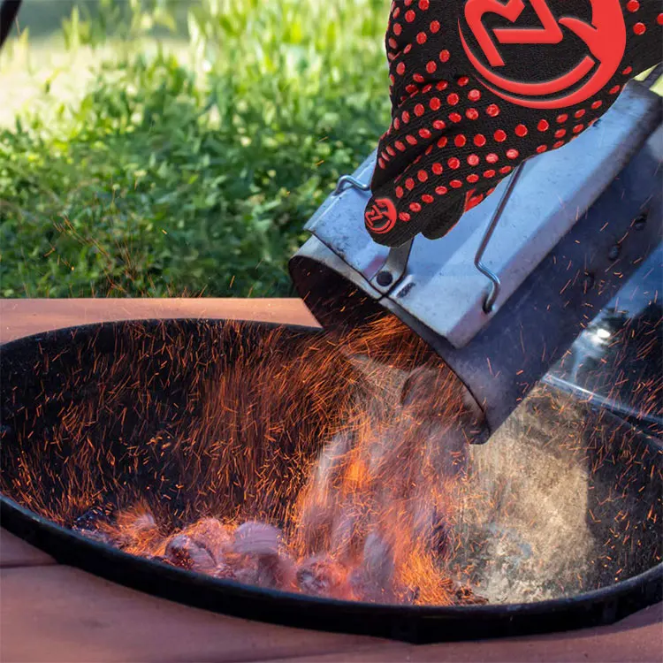 1472 Degree F Heat Resistant Silicone Long Kitchen Non-Slip BBQ Oven Grilling Gloves For Barbecue Cooking Baking