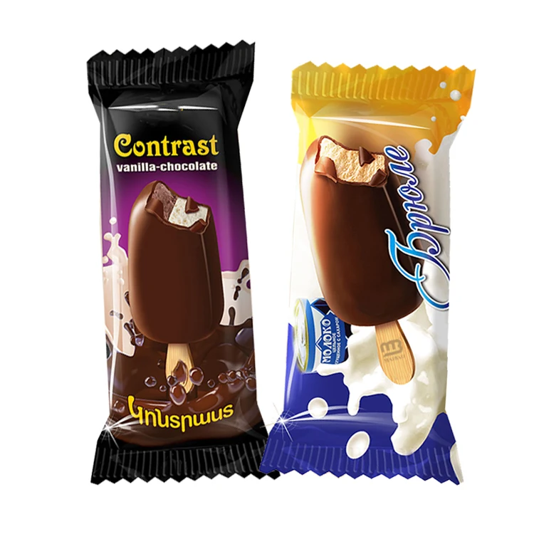 Wholesale disposable plastic ice lolly bag frozen food ice cream plastic bags custom printed ice pop packaging bags for popsicle