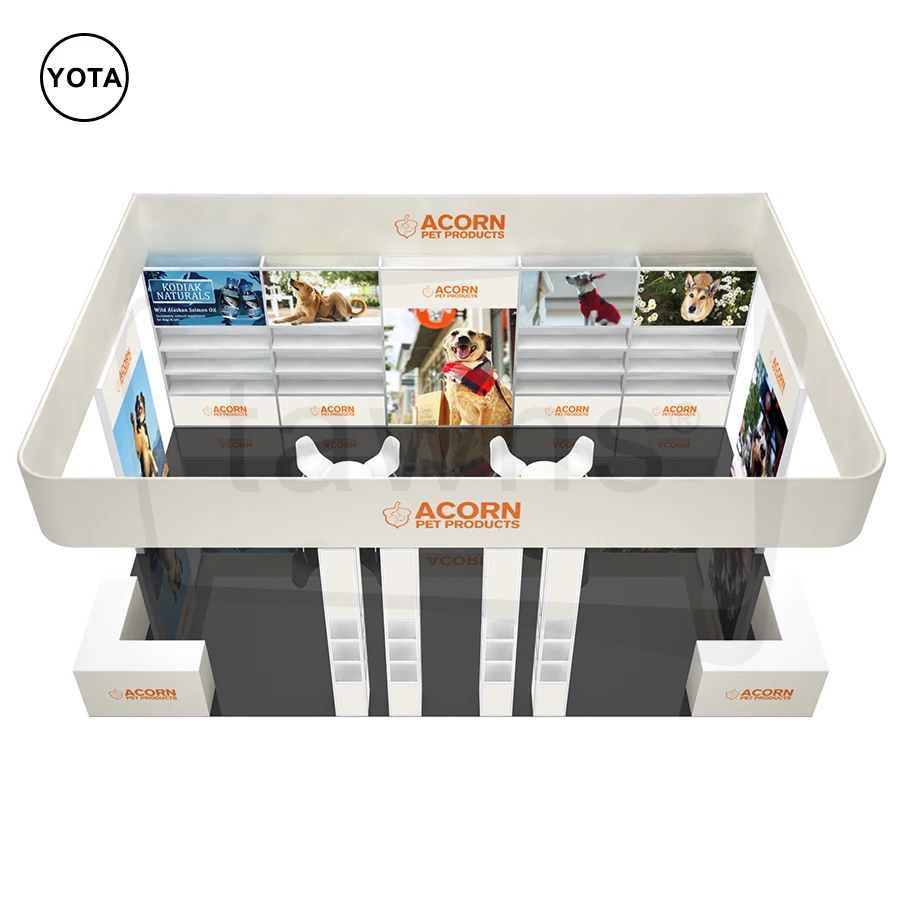 Tawns 20x30ft Modular Expo Booth Design Display Aluminium Frame Backlit Exhibition Island Exhibit Booth For Trade Shows