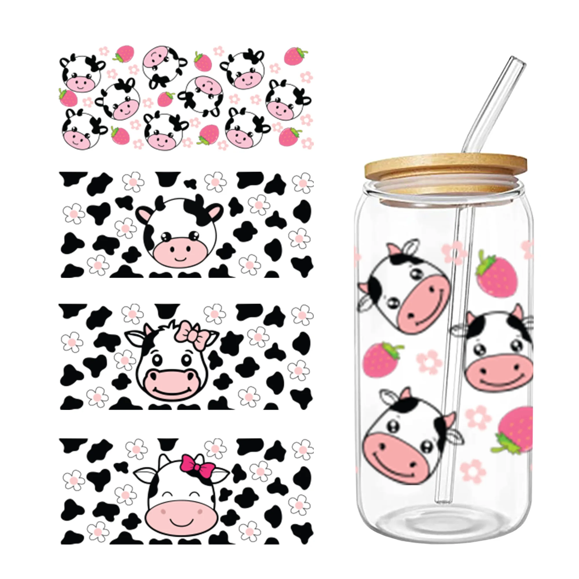 ready to ship waterproof uv decals stickers pen wraps uv dtf cup wraps uvdtf cup wrap transfers for 16oz glass cans cups