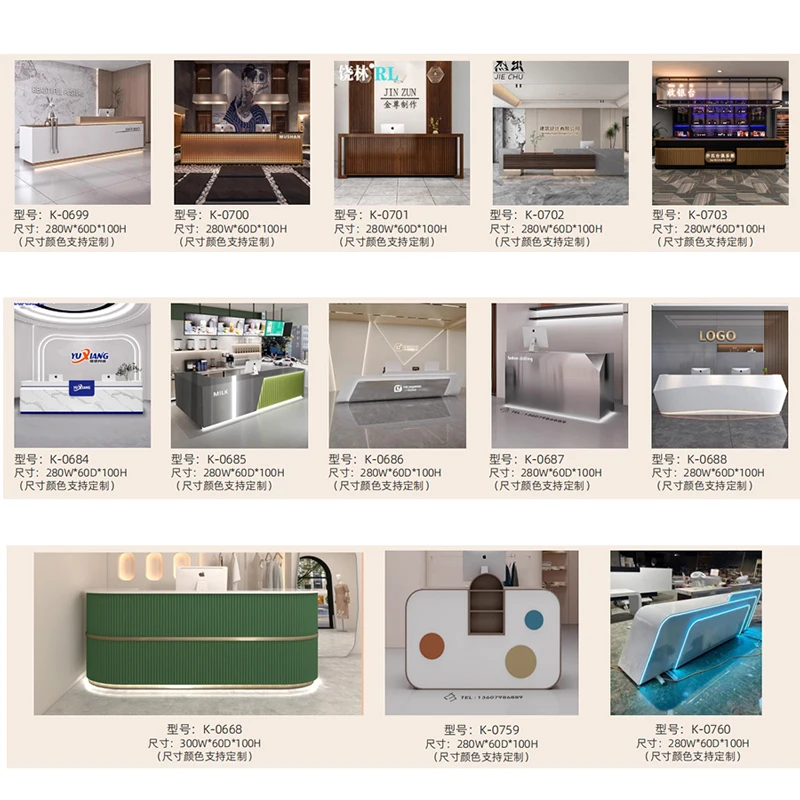 Bar Reception Desk 110.23' Home Bar Cafe Counter Wooden Table Top Coffee Restaurant Bar Counter Design for Sale