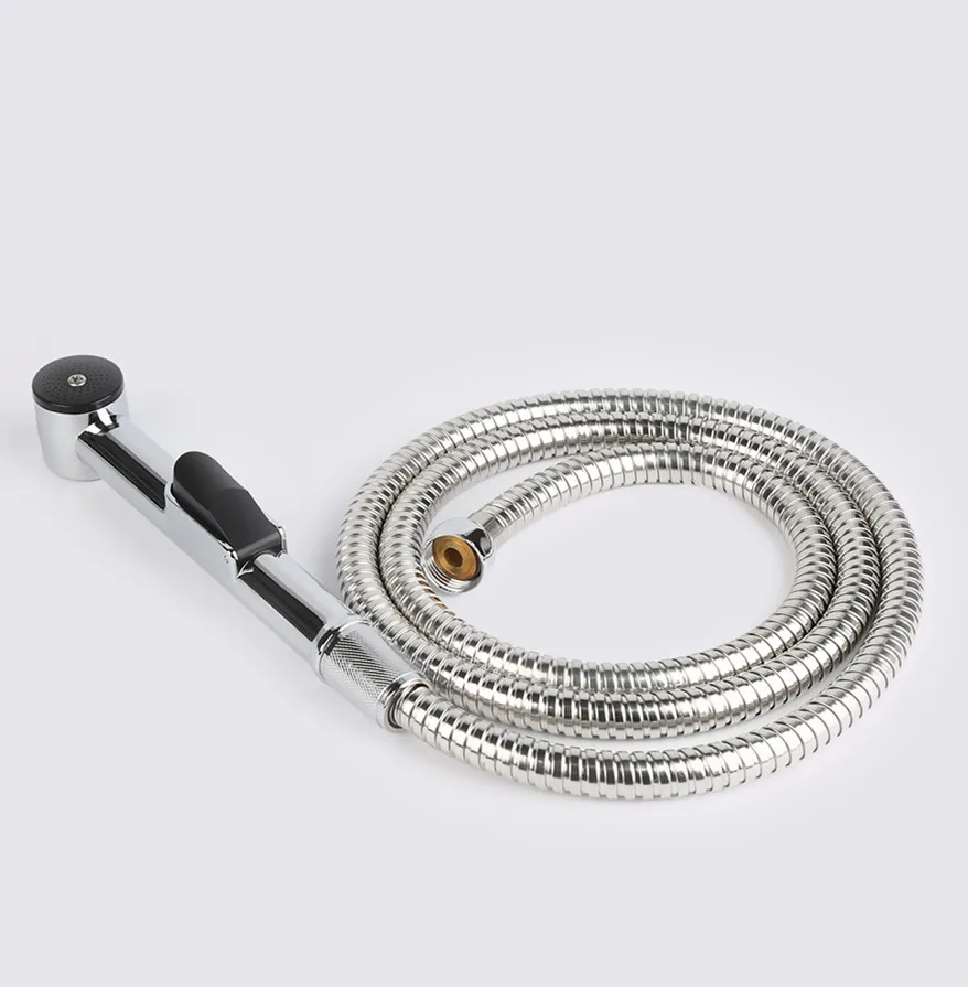 Portable ABS shattaf with chrome plated shattaf shower sprayer set