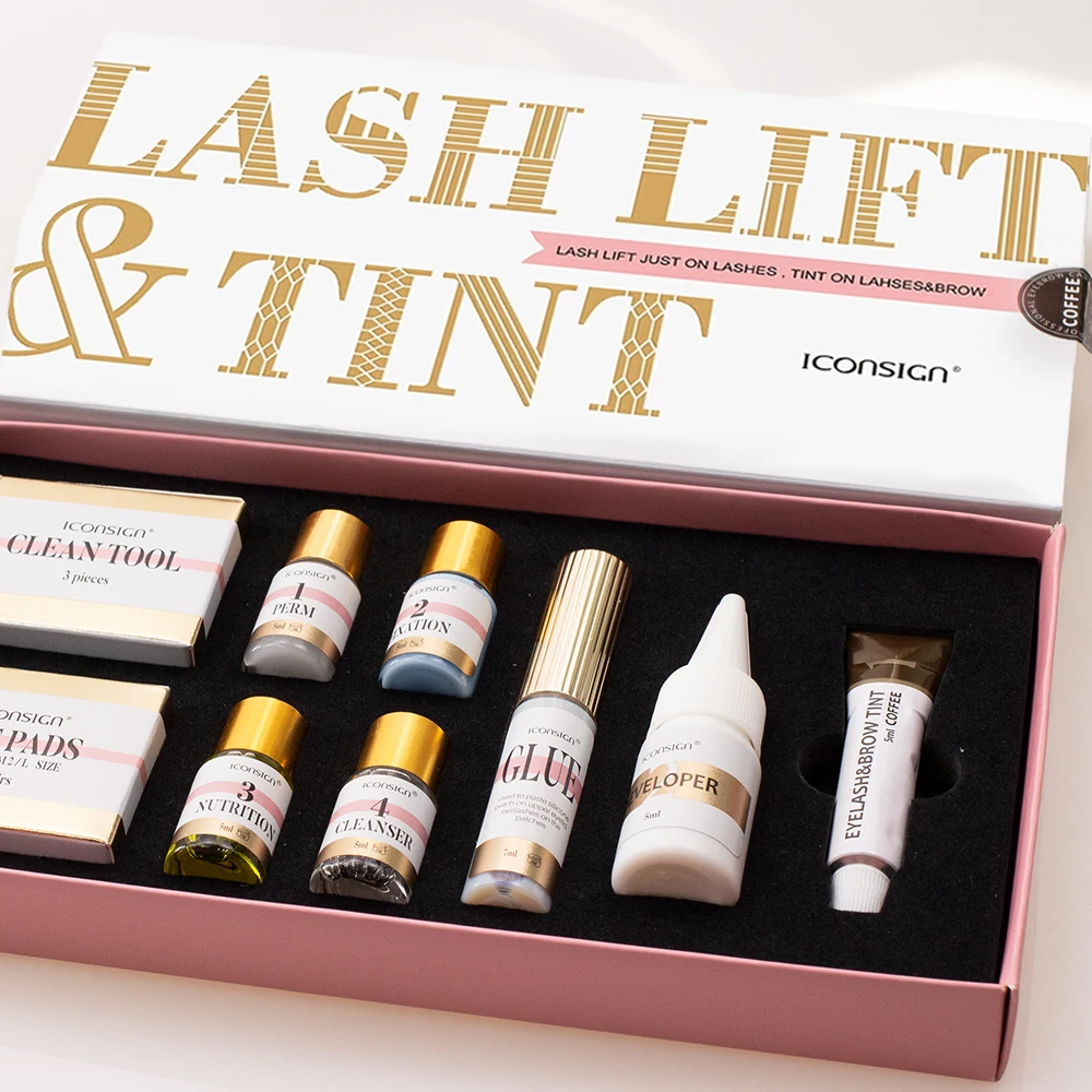 Private Label OEM Professional Lash Perm Tint Eye Lash Brow Tint Dye Kit Lash Lift and brow Tint Kit private label supplies