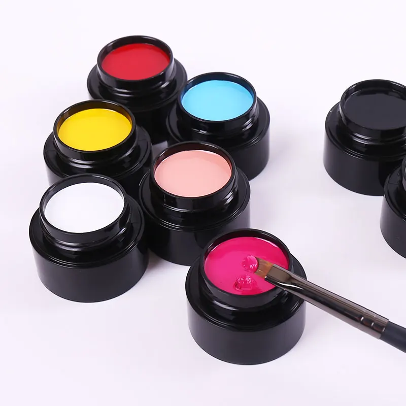 Full Coverage Pure Color Paint Gel DIY Creamy Texture Nail Gel Polish Manicure Varnishes Solid UV Gel