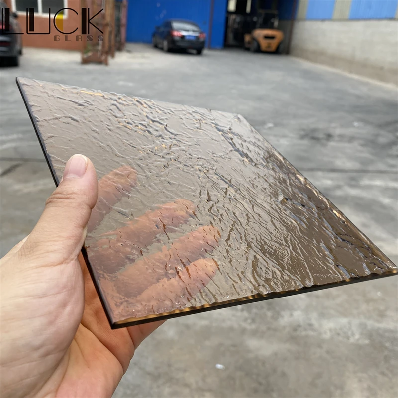 Die-Casting Glass Sheet Multicolor Decorative Art Slumped Glass For Wall Decor Partition 3-19mm Tempered Hot Melt Building Glass