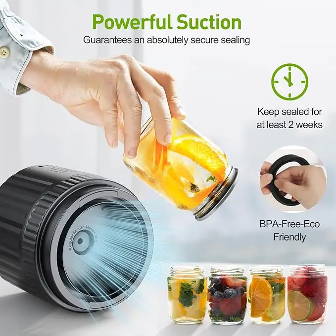 MINI Portable Home Kitchen Electric mason Jar Vacuum Sealer for fresh food storage