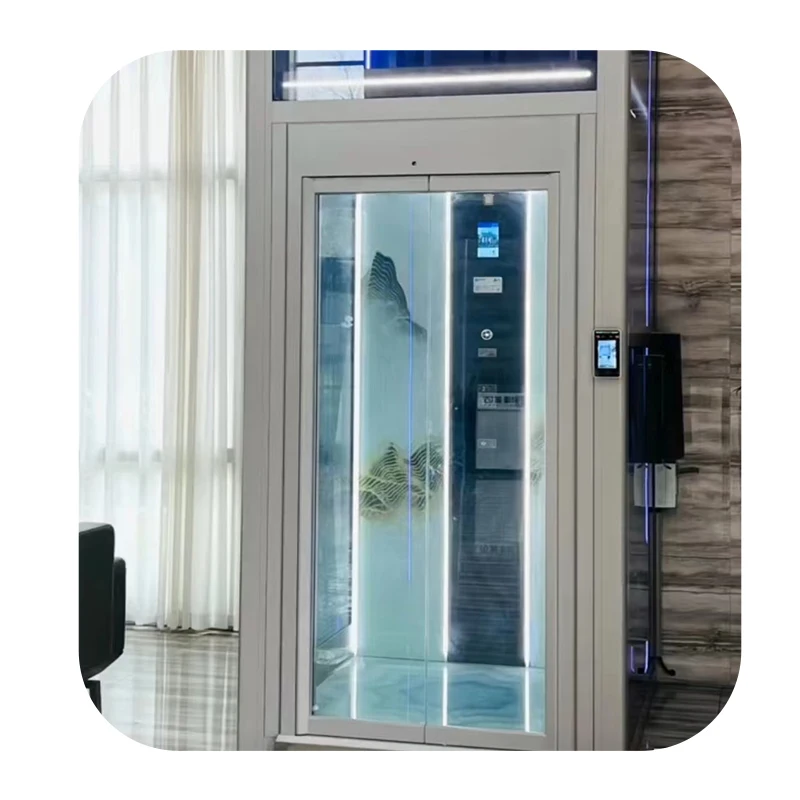 Pitless Residential Home Elevator Brand Stainless Steel 304 3 Stop Villa Elevator