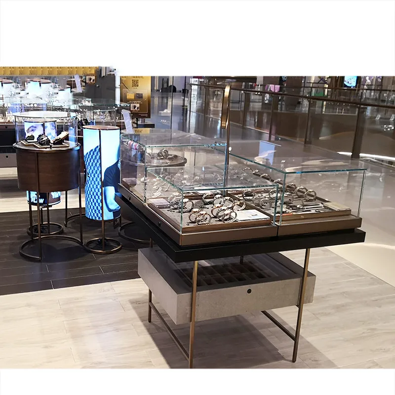 Tempered Glass Display Rack for Modern Commercial Display Rack Shelf Glass