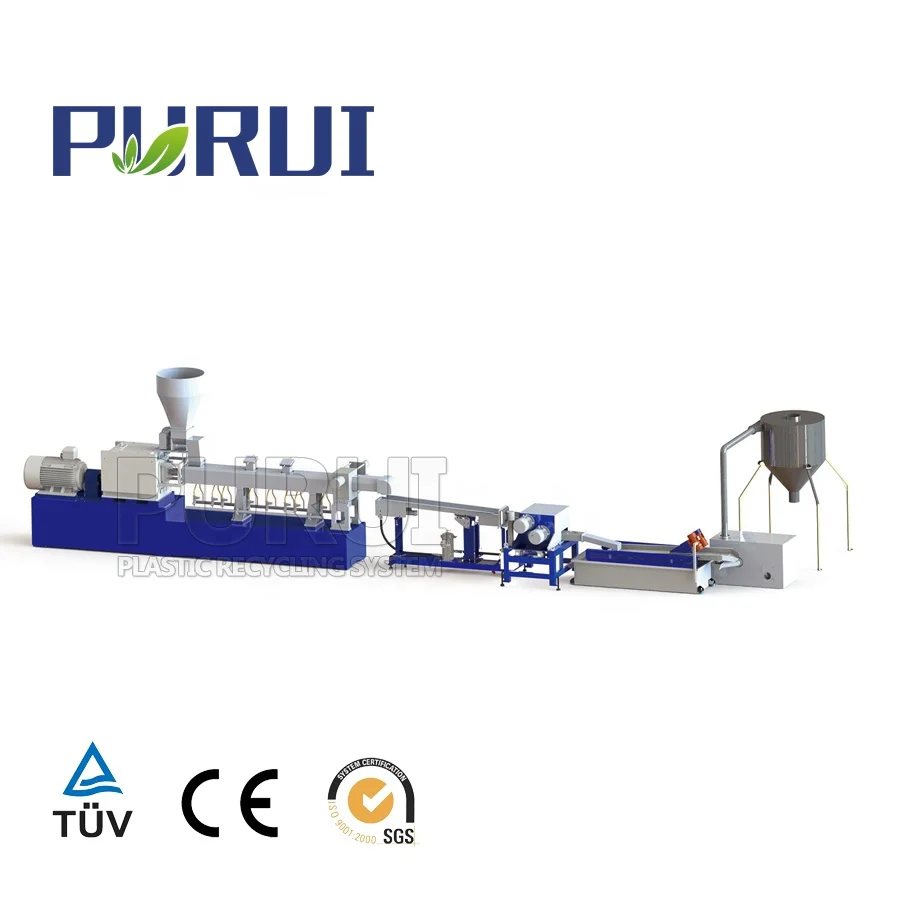 Polycarbonate recycling machine granulator Durable Automatic PC plastic recycling line PC pelletizing machine