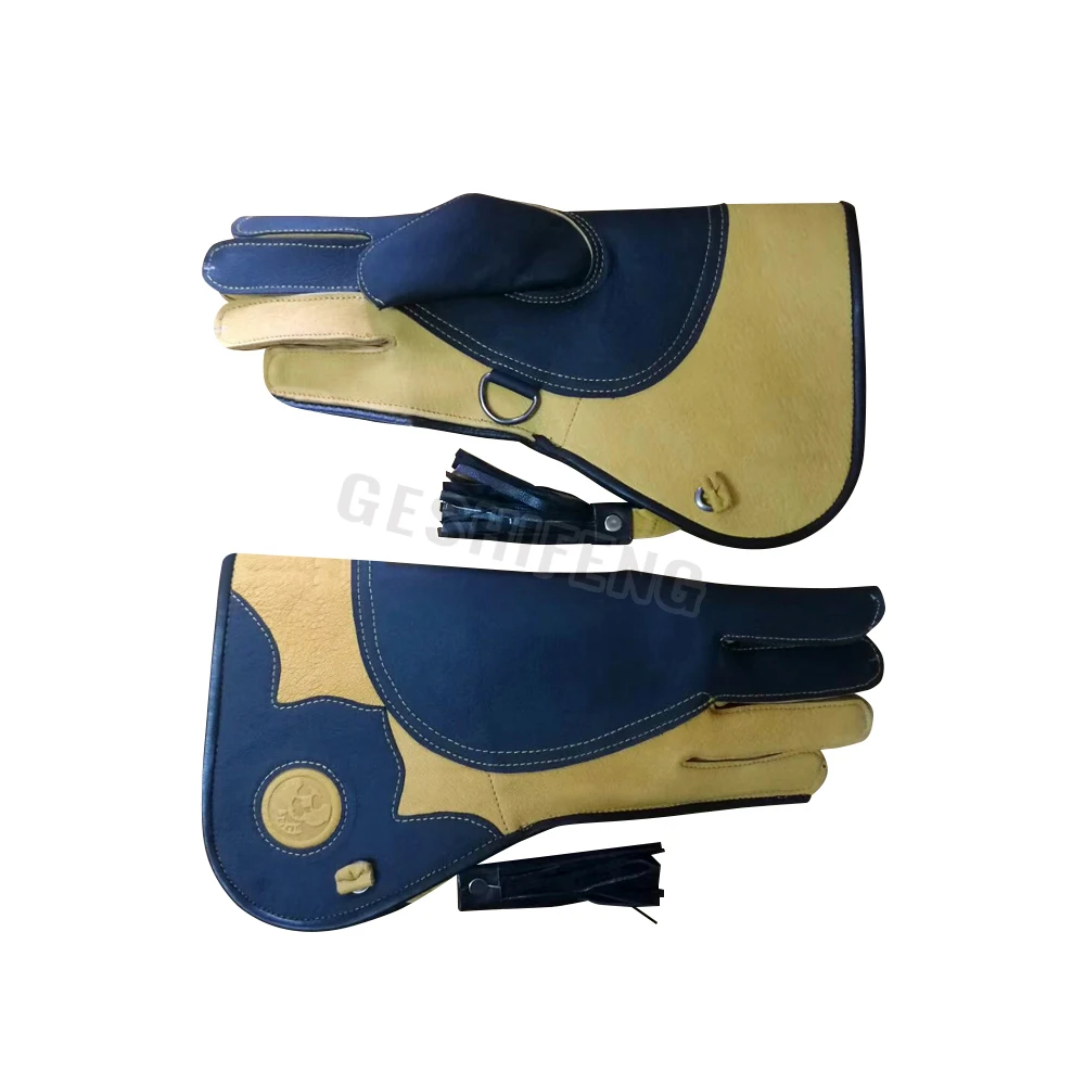 Wholesales Leather Falconry Gloves Bird-handling Training Hand Safety Leather Made Eagle Hunting Falcon Gloves