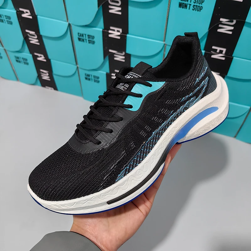 M19506 Men Running Shoes Casual Breathable Walking Shoes Sport Athletic Sneakers Tennis Slip On Comfortable Lightweight Shoes