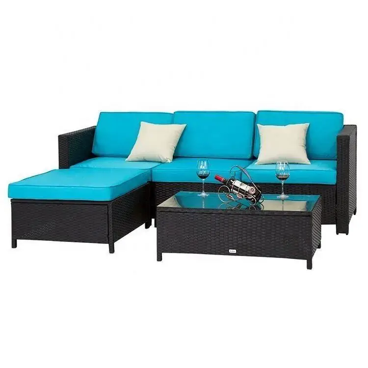 Better Homes And Garden 8 Patio 7 Pc 5 Piece Outdoor Black Wicker Sectional Furniture