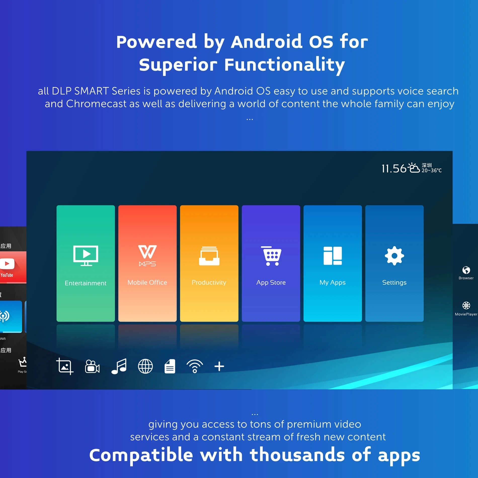 vivibright H1 Full HD active 3D home theatre system multimedia video projector pico digital  6500lumens portable  projector