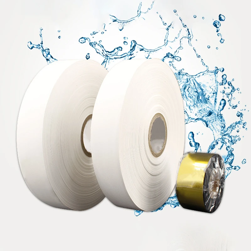 Customized Size Roll White Blank TTR Barcode Printing Polyester Satin Ribbon For Clothing Garment Wash Care Labels Material