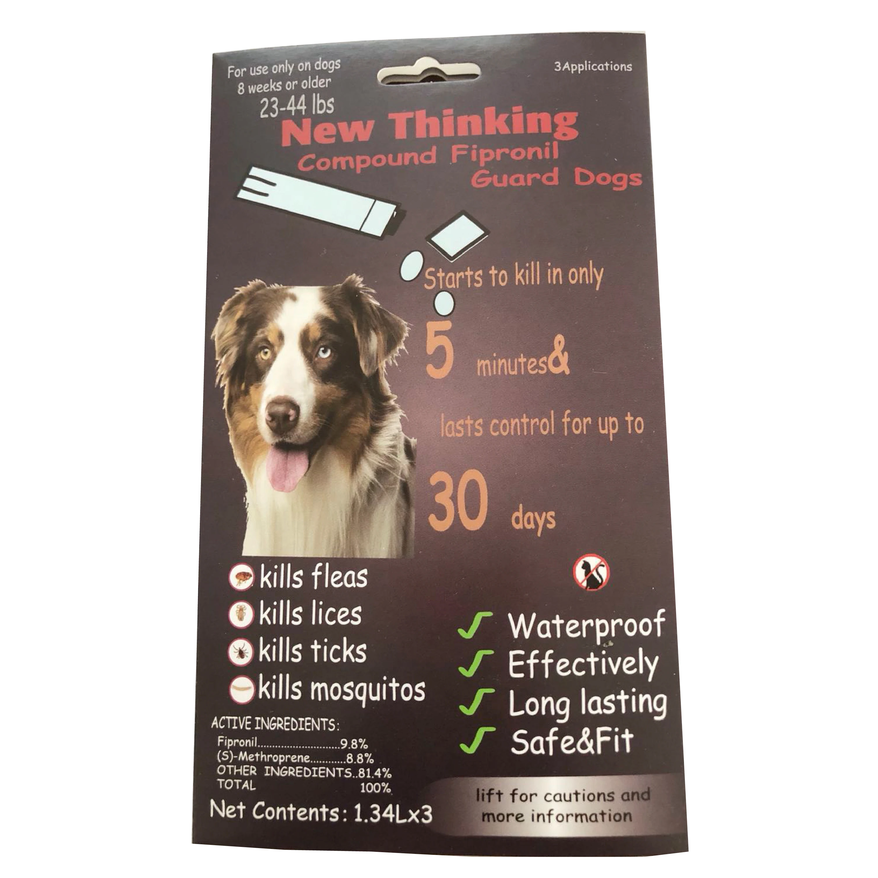 
Anti-parasitic fipronil drops for medium dogs kill ticks fleas pests 