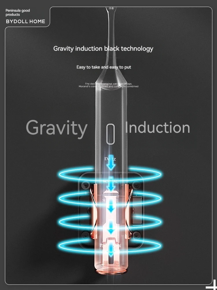 High quality Black gravity sensor electric toothbrush hanger no punch shelf wall mounted toilet stand light luxury