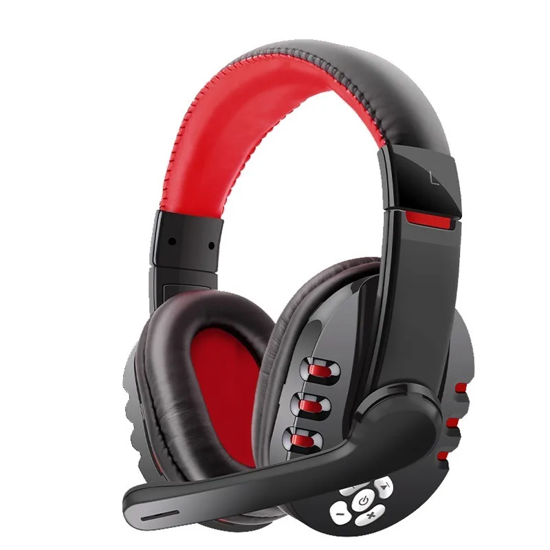 V8-1 Over Ear Headphone BT V4.0 EDR LED 3D Surround Stereo Sports Headband Earphone Wireless Game Headset Microphone