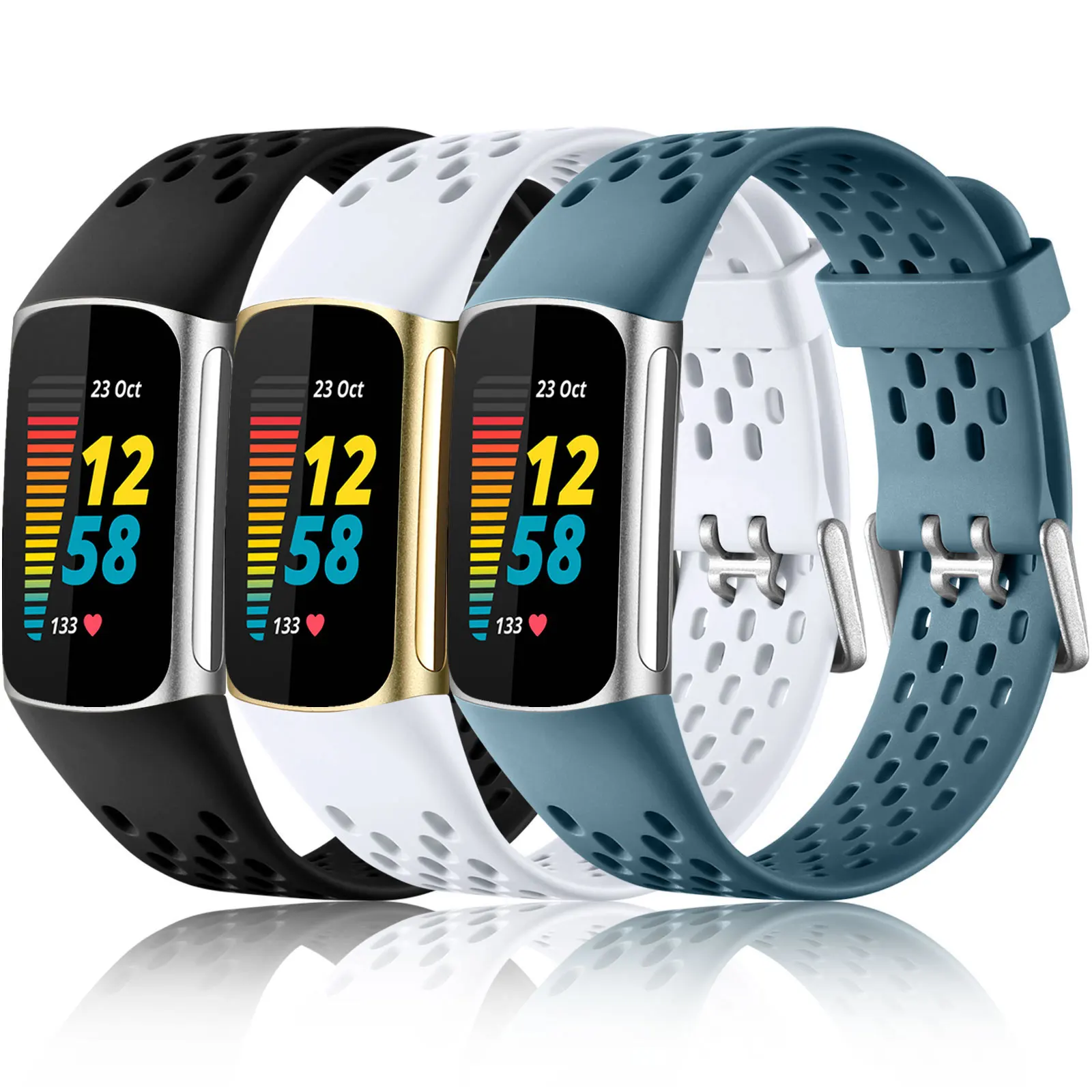 Hot Sell Silicone Smartwatch Smart Watch Straps Charge 5 Bands Sport Band Charge 5 Band For Fitbit
