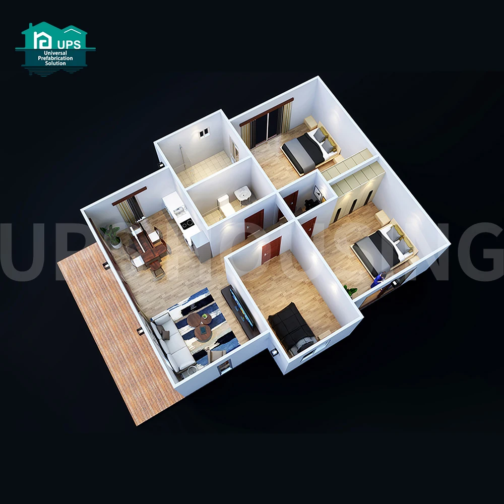 Prefab tiny house with three bedrooms on sale 2024