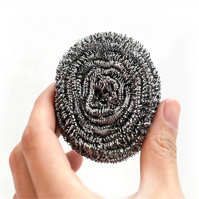 stainless steel scrap sponge stainless steel wool scourer scrubber cleaning ball sponge for dishes