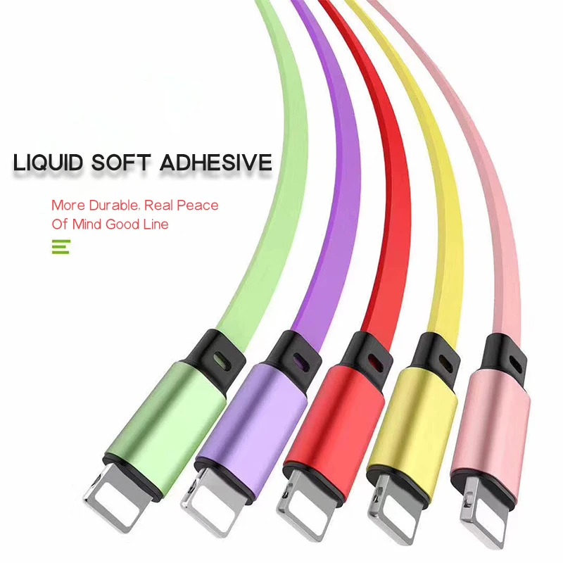 2021 Новые Выдвижной 1 2 M гибкие светодиодные полосы 3 в жидкий силикон usb кабель с портом Micro-Usb Type-C Ios устройство для быстрой зарядки шнур зарядного устройства