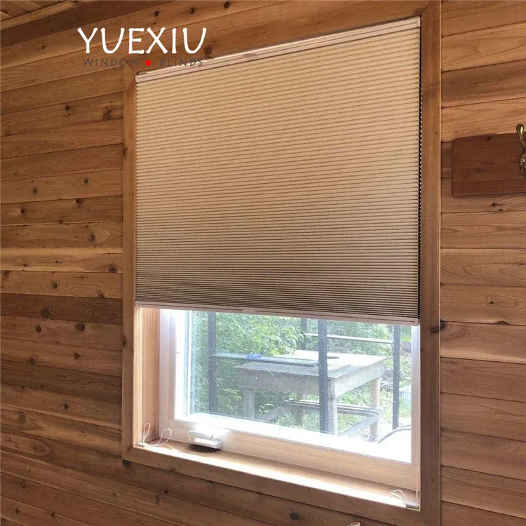 Батарейках моторизованный алюминиевые рулонные соты сотовые жалюзи прозрачные в помещении