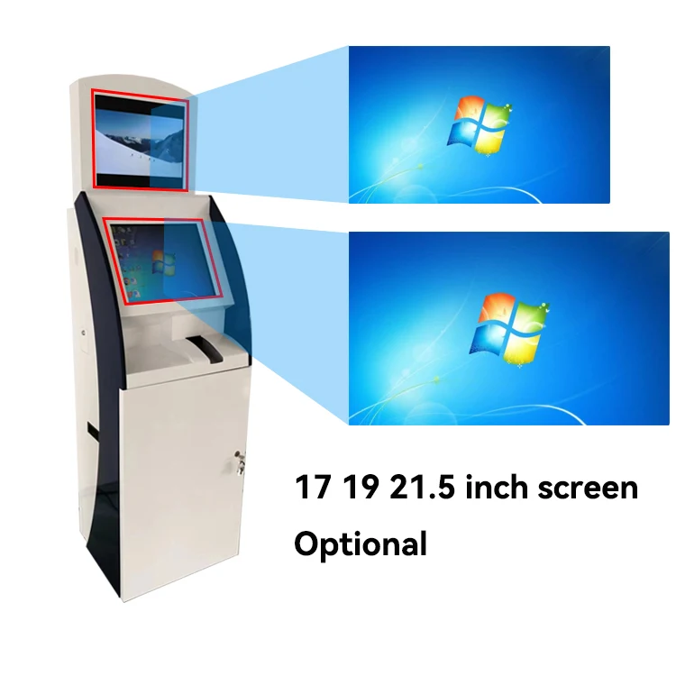 Киоск для самостоятельного заказа фаст-фуда с сенсорным экраном и принимающим купюру