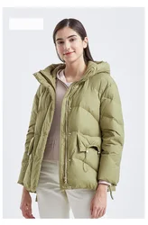 OEM fashion wholesale womens bubble coat hooded ladies winter jackets