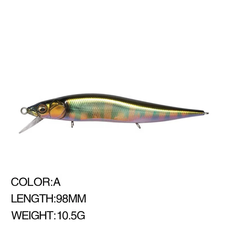 2023 New Style Suspended Minnow Hard Bait 97mm 9g Long Casting Sea Fishing Wobbler Floating Trolling Swimbait