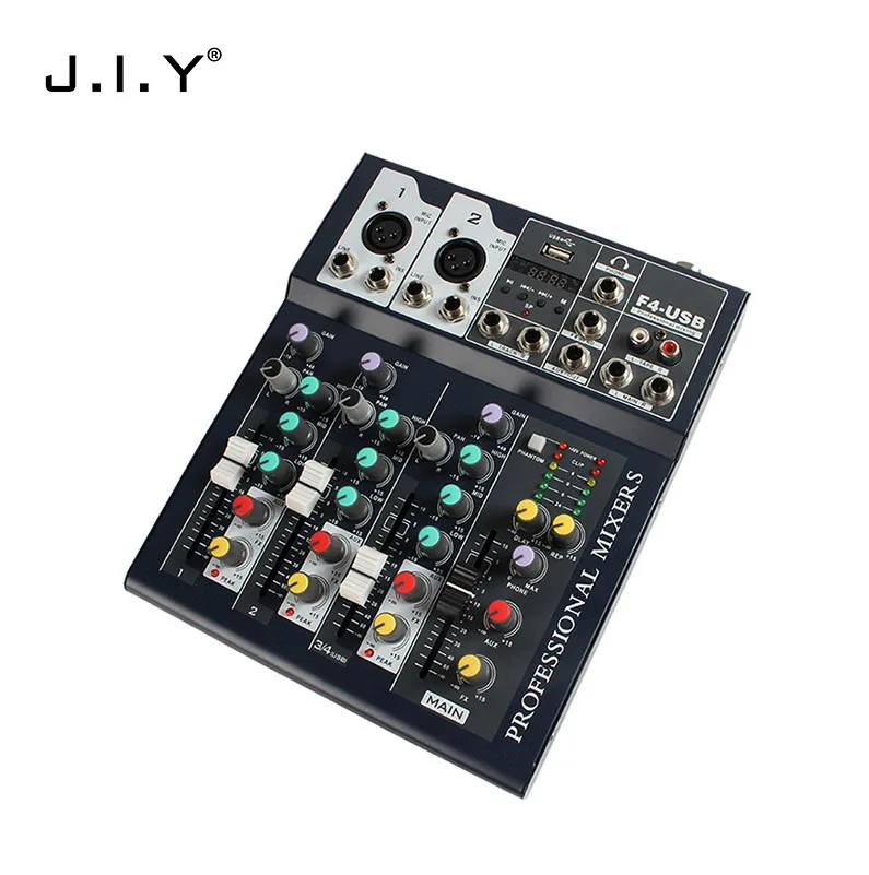 Китайский завод OEM оптовая продажа небольшой мини аналоговый 4-канальный цифровой консоли аудио микшер с Bluetooth и USB