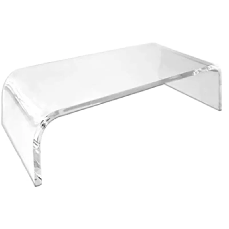 Transparent Acrylic Desk Monitor Stand 2 Tier Laptop Stand Riser For iMac, PC, Desktop, Laptop, TV Screen