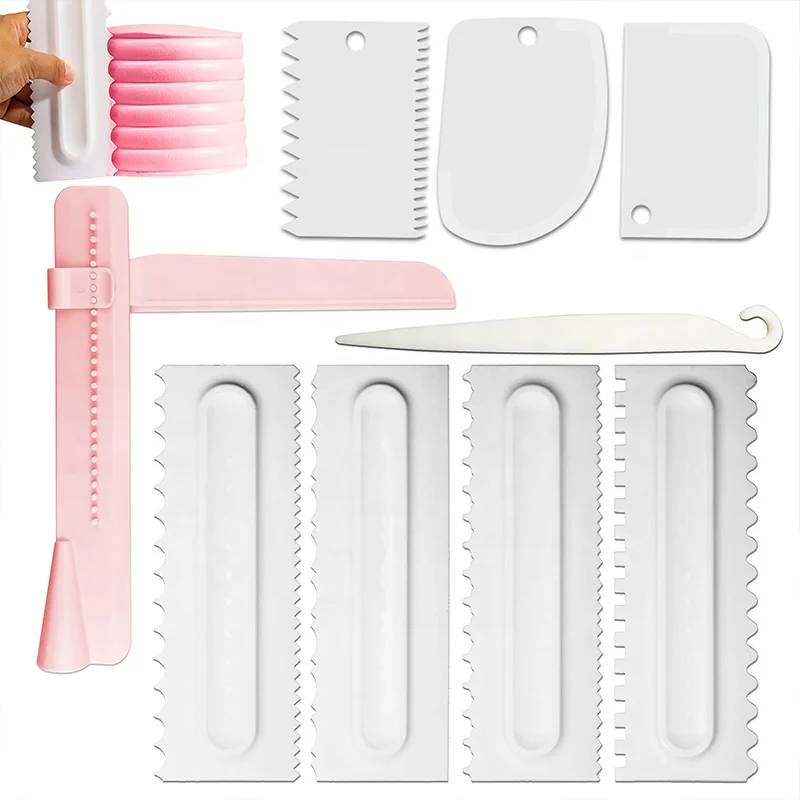 
New Design 9pcs Cake Decorating Tools Set Cake Scraper Cake Spatula 