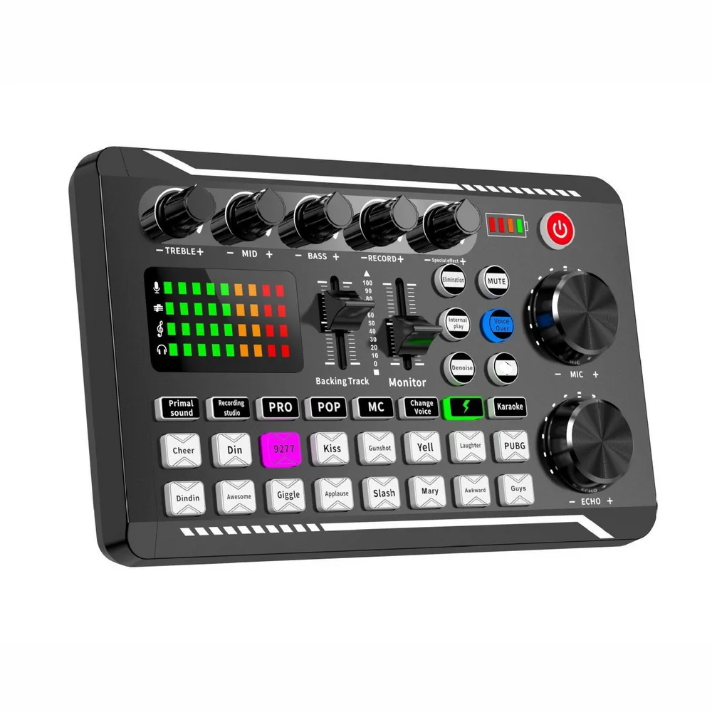 Live streaming equipment Podcast Recording Audio Interface Live stream Sound card Cell Phone Podcast Vlog Mini Mixer