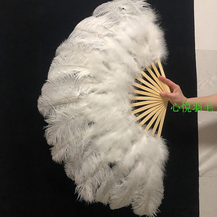 Cheap Sale Dancing colors 15 pcs of feathers Large fluffy Ostrich Feather Fans for carnival performance decoration