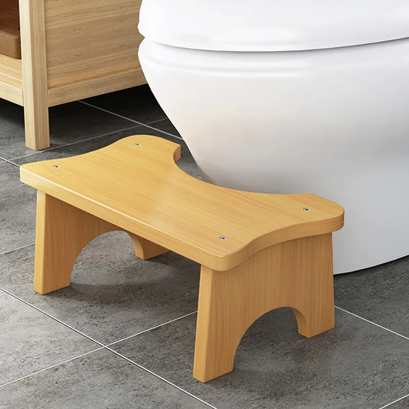 Traditional Manufacture Potty Chair Seat Bamboo Solid Wood Non Slip Mat Fold Step Foot Artifact Child Sitting Toilet