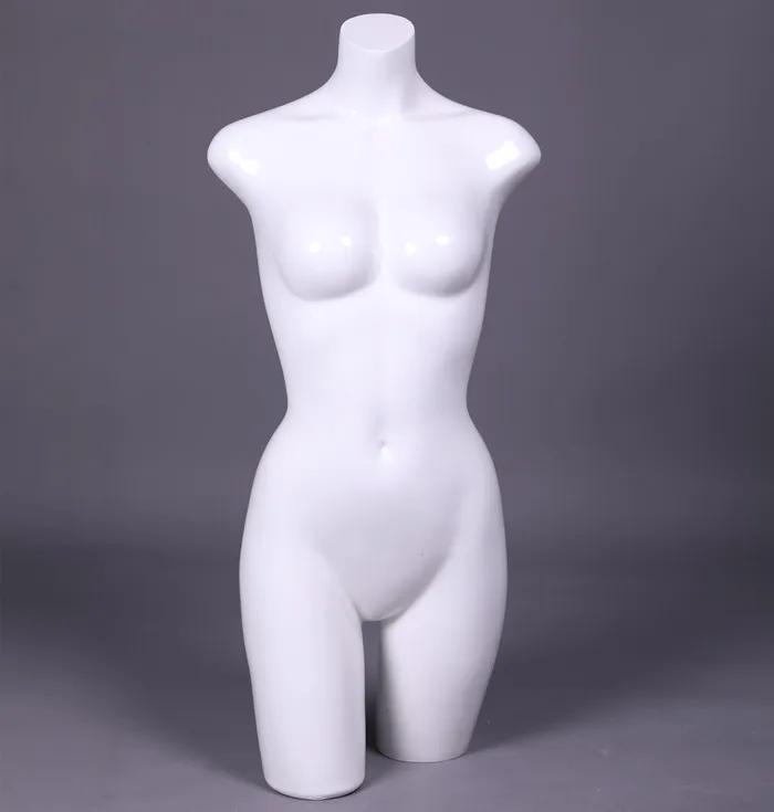 Plastic headless half body torso mannequin for woman underwear panties and bra