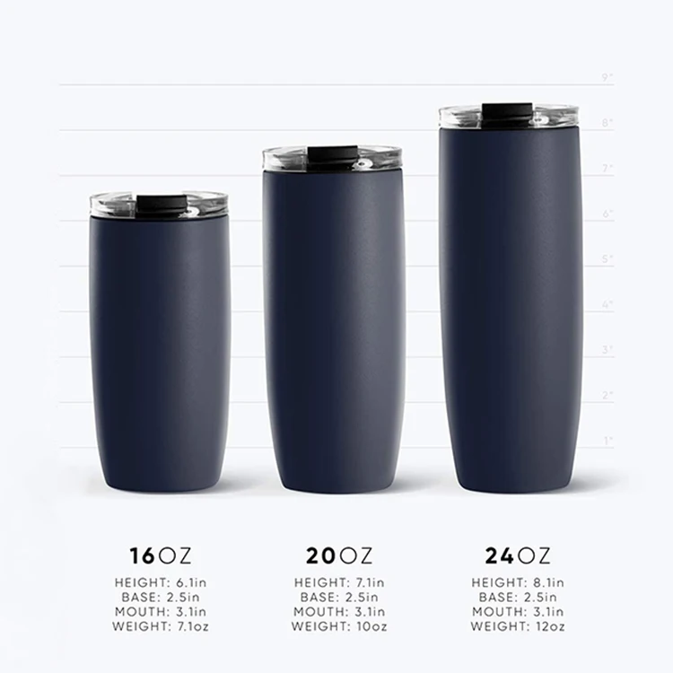 Christmas wholesale Custom logo Best Seller 17 20 24 oz insulated powder coated tumblers mugs for coffee