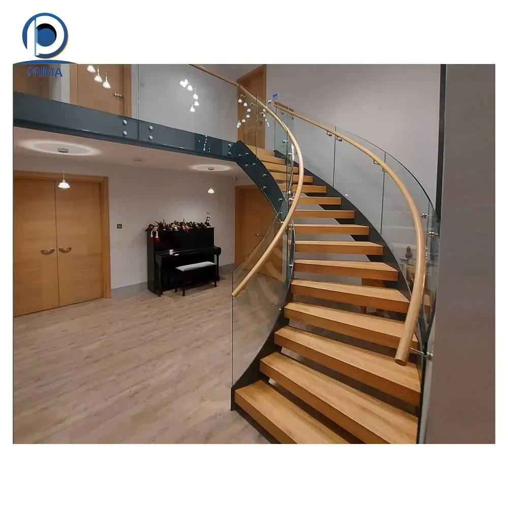 Prima Staircase Set Indoor Wooden Stair Decorative Staircase Railing Simple Staircase Designs Photo