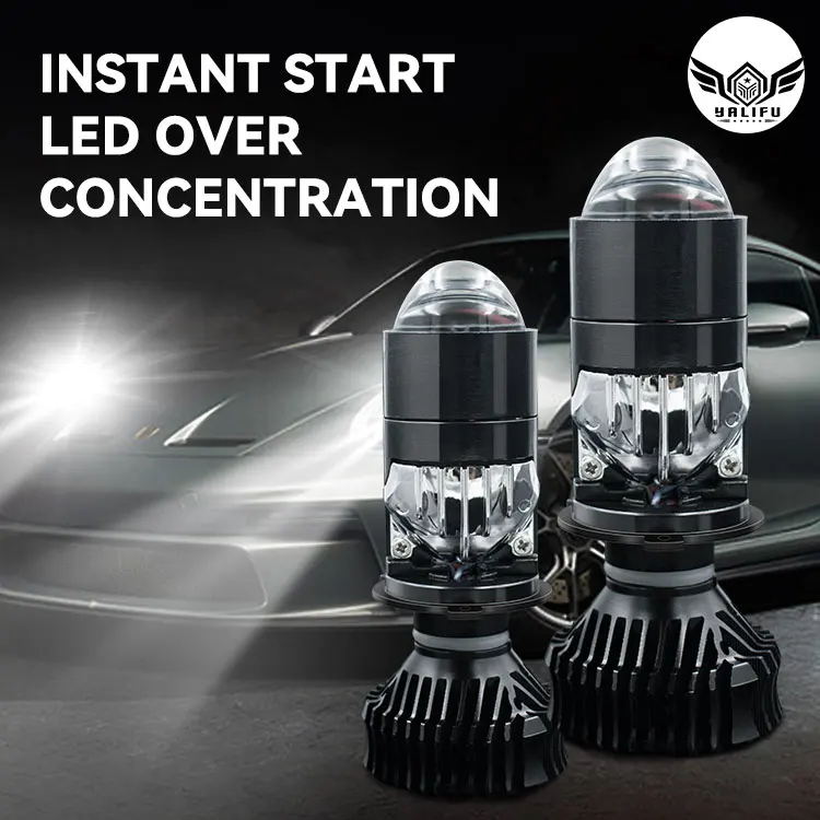 Super Bright Projector LED Headlight Lens Mini H4 LED Headlight Bulbs 9-80V Motorcycle LED Projector Lens