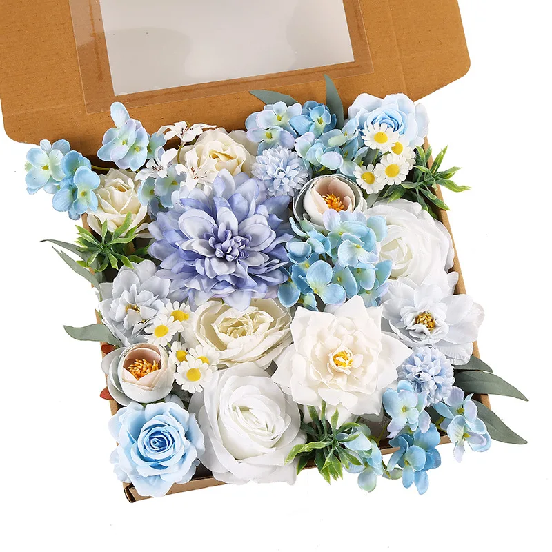 Artificial Flowers DIY Creative Simulation Flower Handmade Rose Hand Bouquet Wedding Christmas Home Decoration Supplies