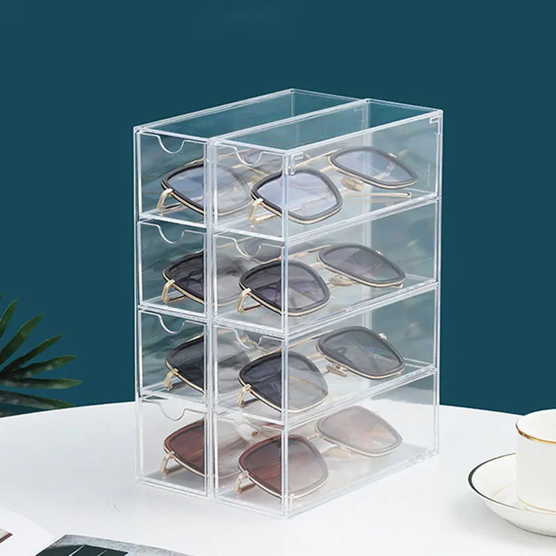 Sunglasses display stand Acrylic Hot selling sunglasses show case 4 Slot  Eyewear sunglasses show case display