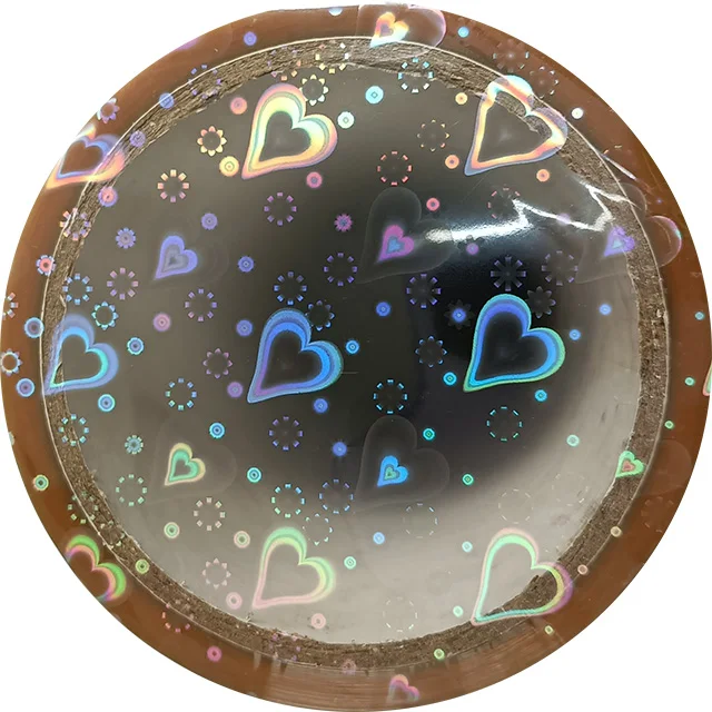 Snow Heart Dots Stardust Transparent Holographic Film Laser Film Thermal Hologram Laminating Film for Printed Paper