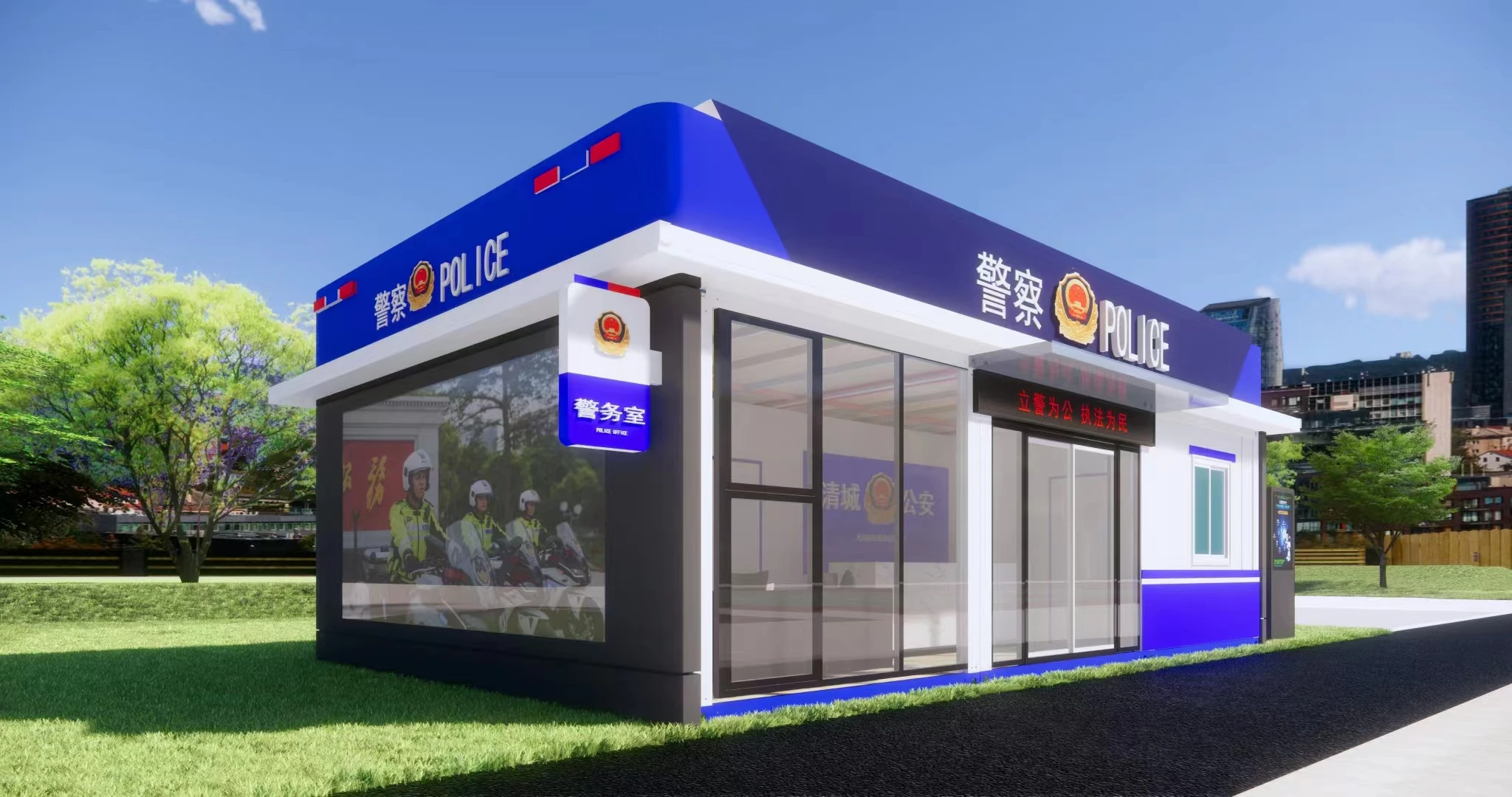 Steel Structure office Prefabricated Building Steel Shed JDM Rich Light CLASSIC Channel Hot PVC Wall Window Frame Surface ISO