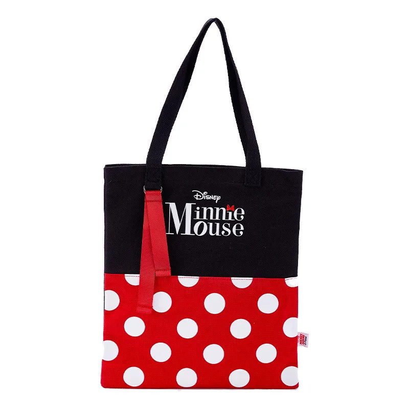 
Custom canvas hand bag for female can love Mickey Mouse one - shoulder handheld shopping bag students cartoon Donald Duck 